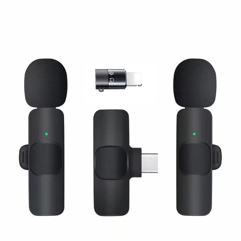 Wireless Lavalier Microphone Mini Mic for iPhone/Android